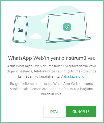 Whatsapp Web Güncellemesi